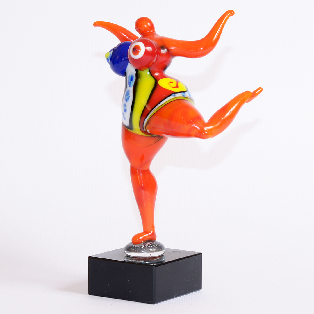 Donna Media Arancio Tributo a Niki De Saint Phalle