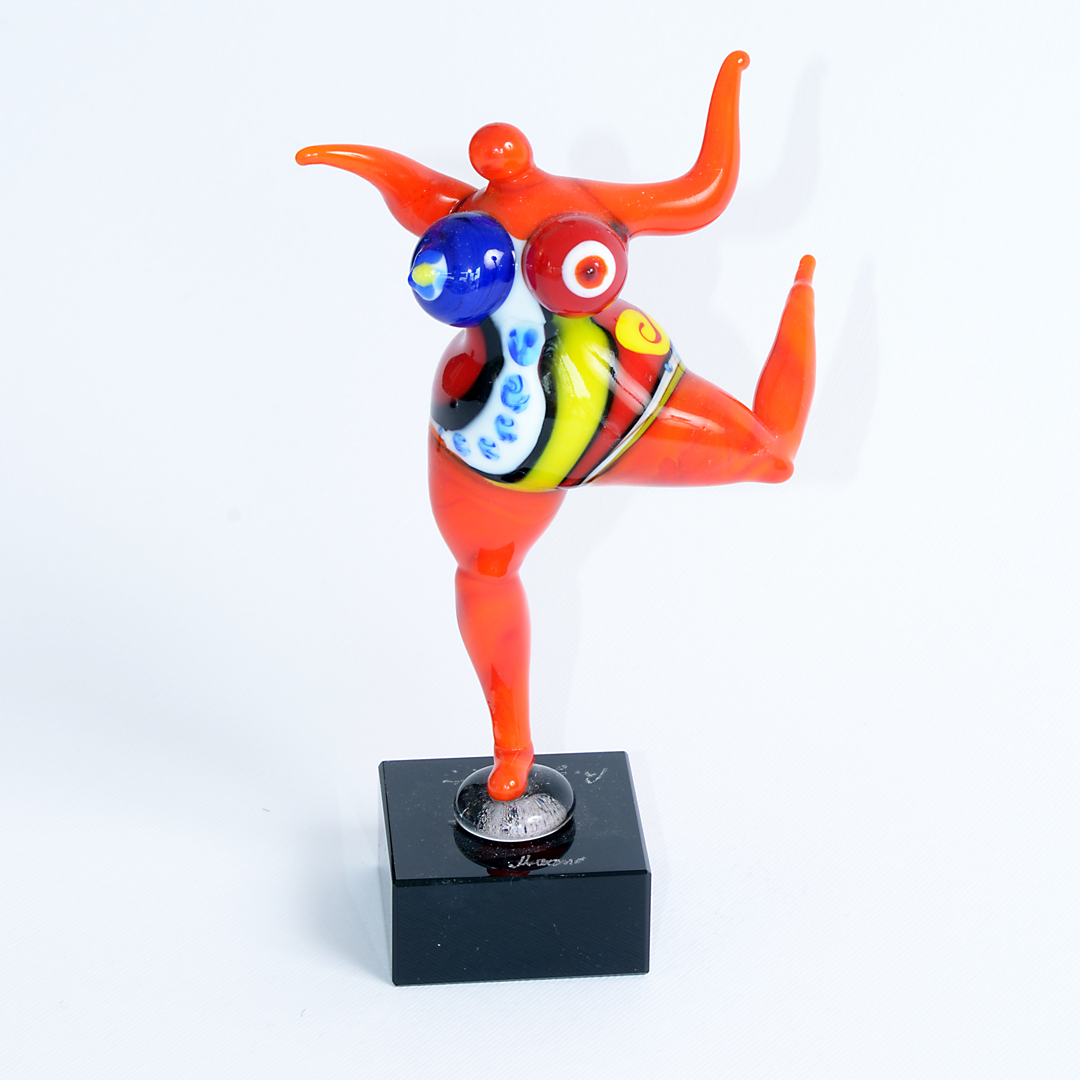 Donna Media Arancio Tributo a Niki De Saint Phalle