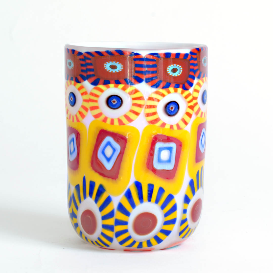 BICCHIERE GRANDE MURANO CON MURRINE